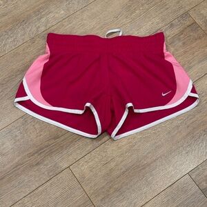 Nike Women's Magenta and Pink Athletic Shorts